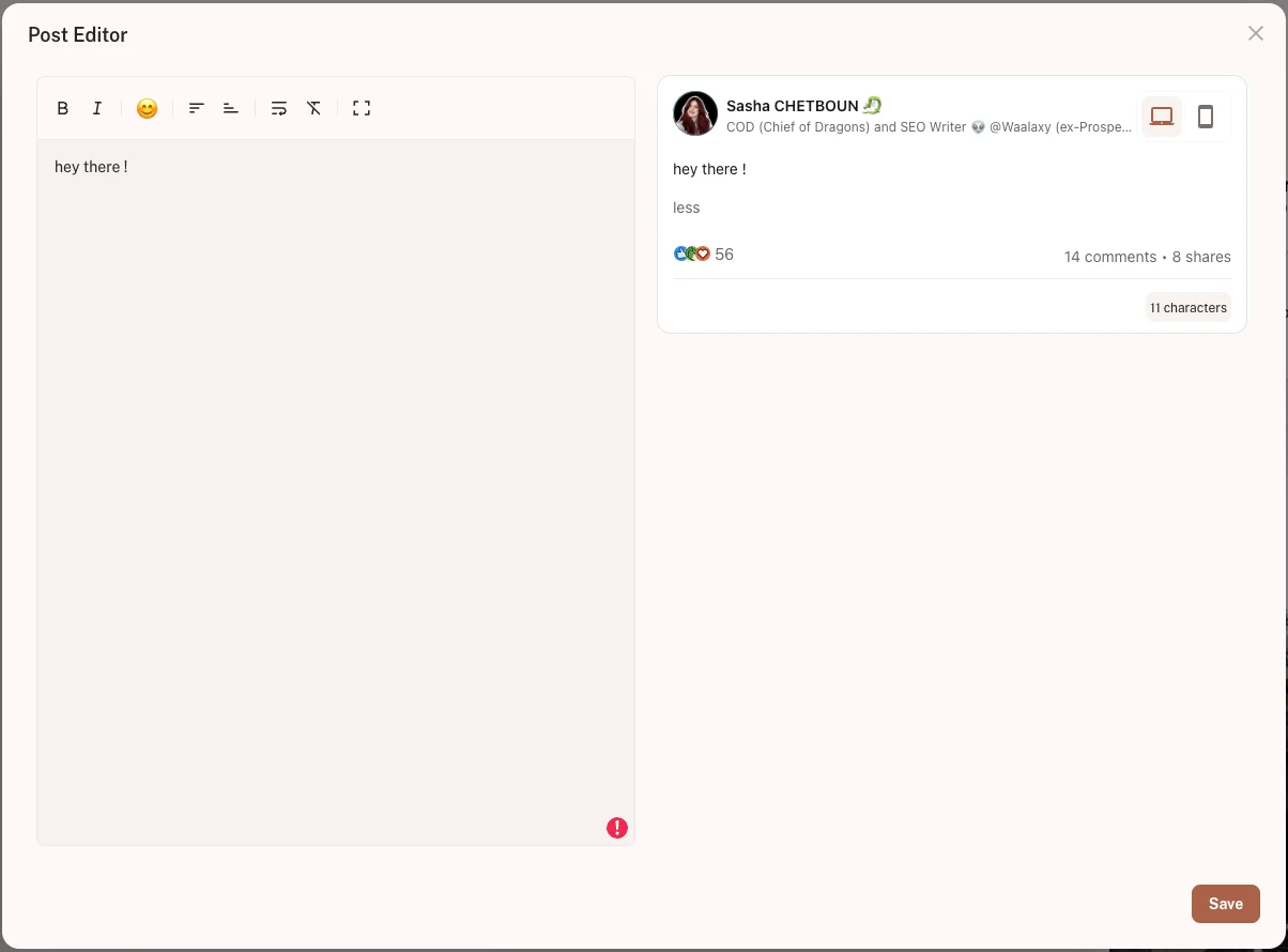 LinkedIn post generator - kawaak