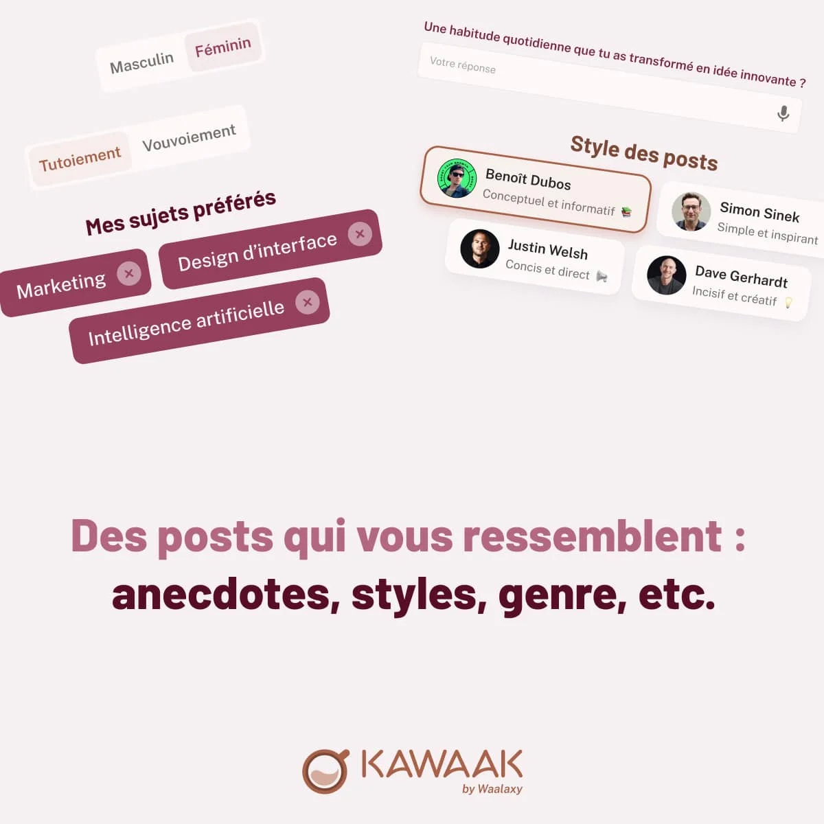 générateur de post LinkedIn - kawaak