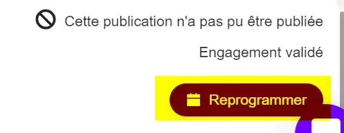 Message erreur publication Waalaxy