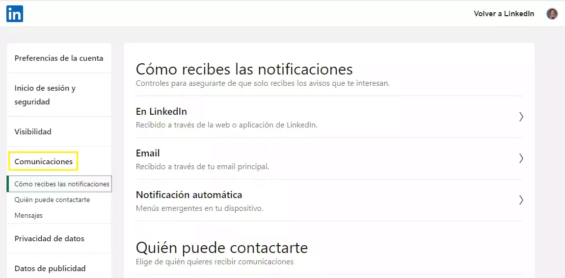 comunicaciones LinkedIn