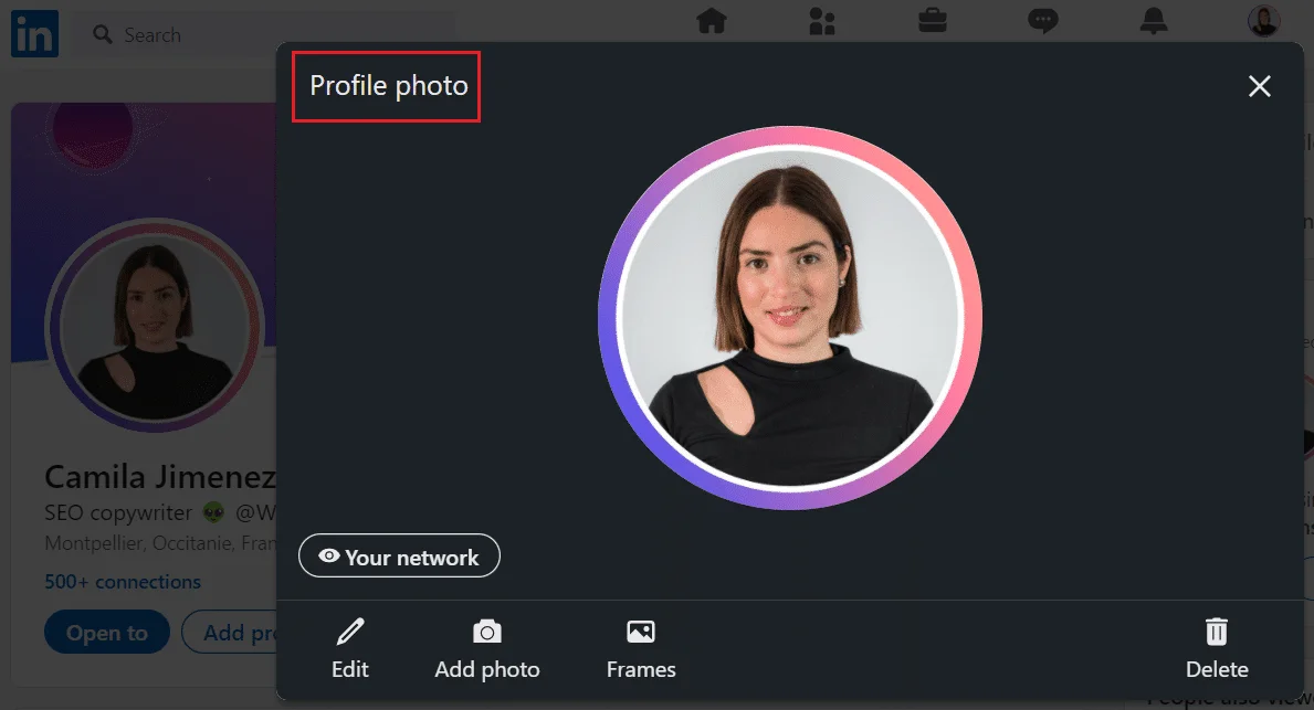 Add a good LinkedIn picture