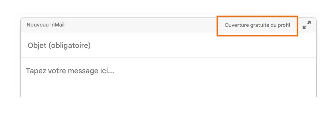 Open Profile Credits Inmail sales navigator