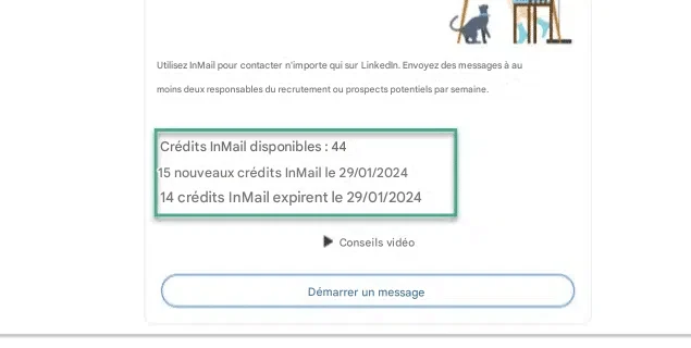 Crédits InMail Sales Navigator
