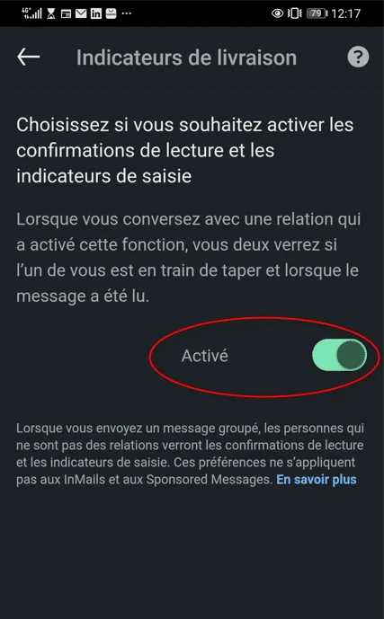 Indicateurs livraison LinkedIn activation