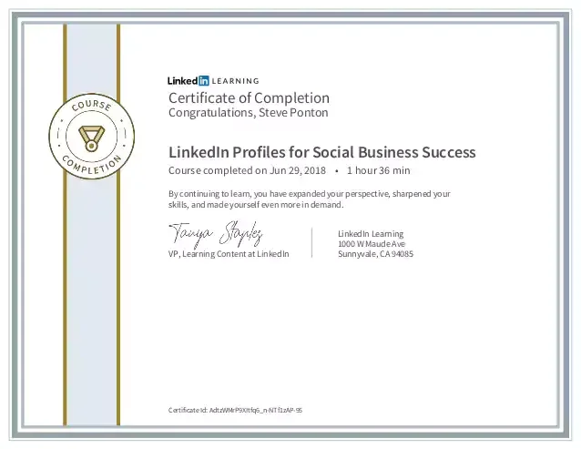 competences linkedin certificat