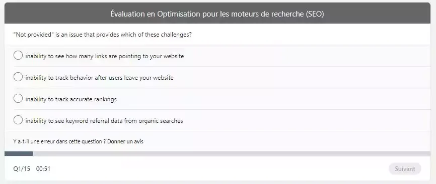 Évaluation SEO moteurs recherche not provided