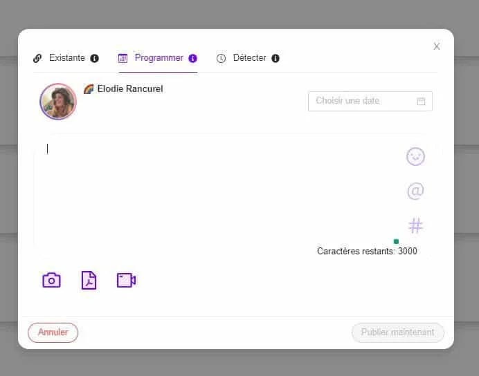 Interface Waalaxy programmer message LinkedIn