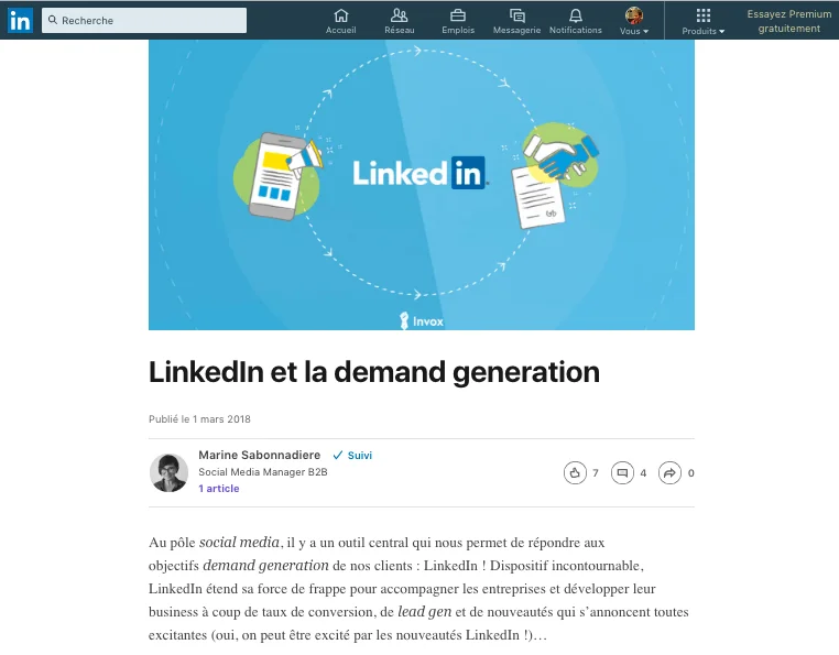 LinkedIn demand generation outil prospection