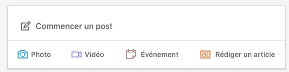 Interface création post Waalaxy