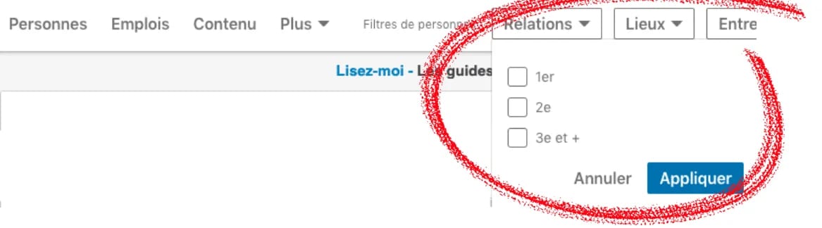 linkedin filter by relationship levels