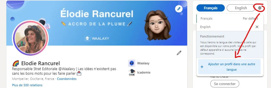 traduire son profil LinkedIn