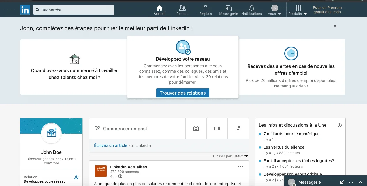 enrichir le profil linkedin