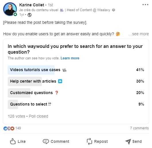 LinkedIn polls that worked example