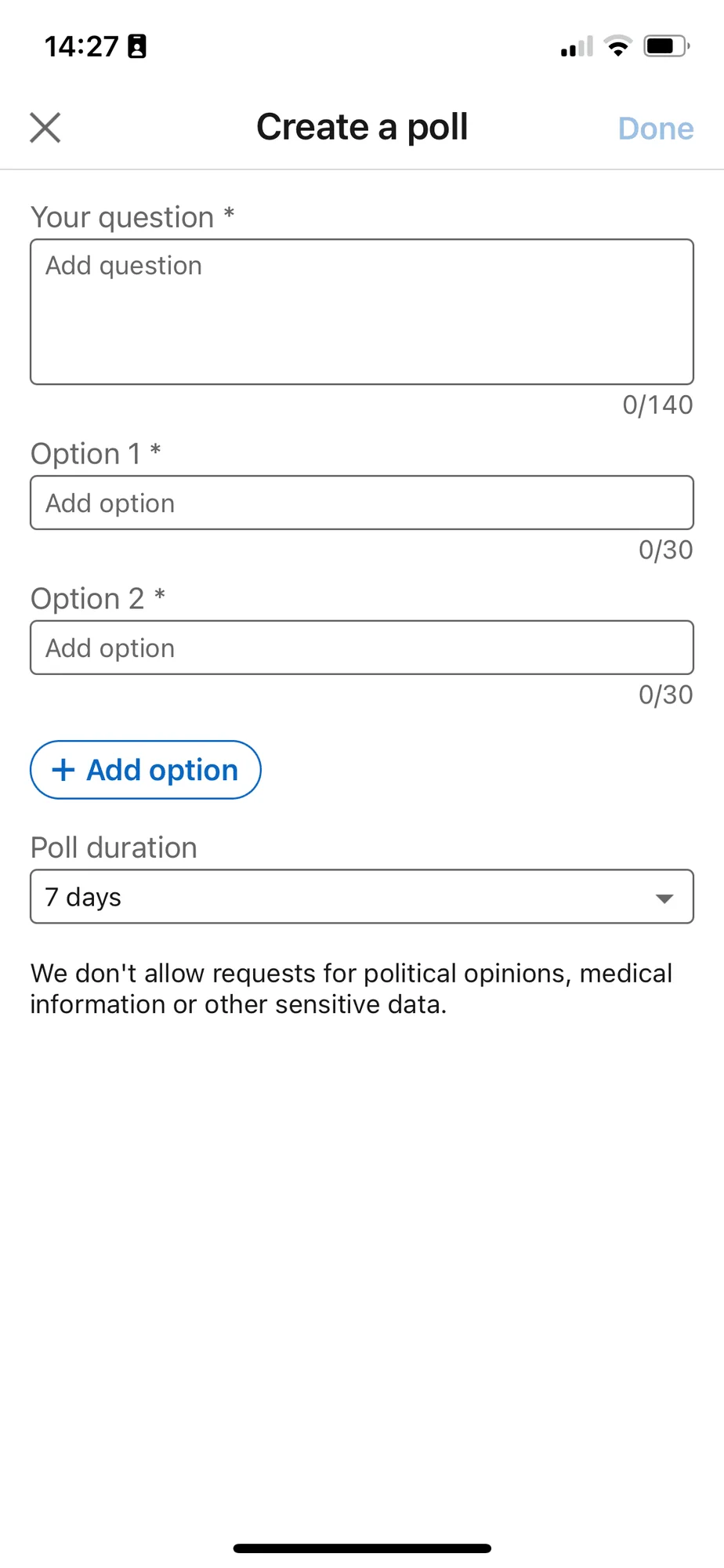 create a poll window