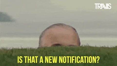 Homme herbe notification Waalaxy