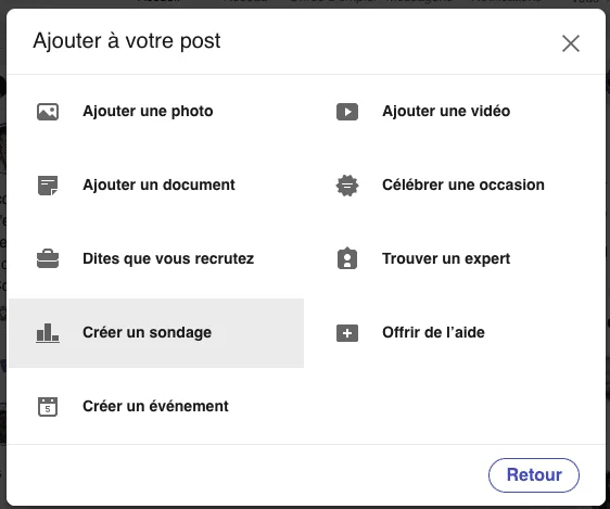 sondage linkedin