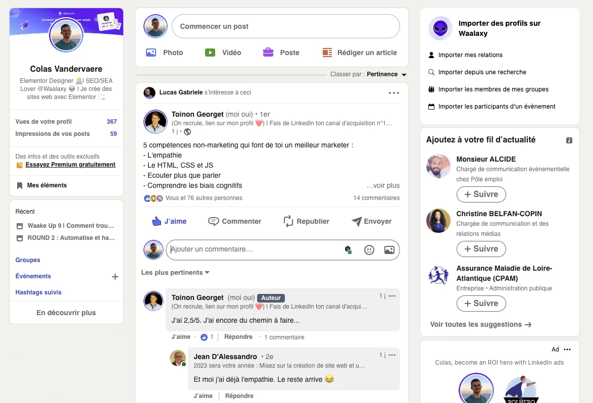 commencer un post linkedin
