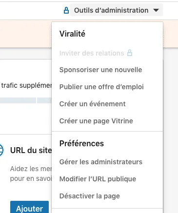 créer une page vitrine sur LinkedIn