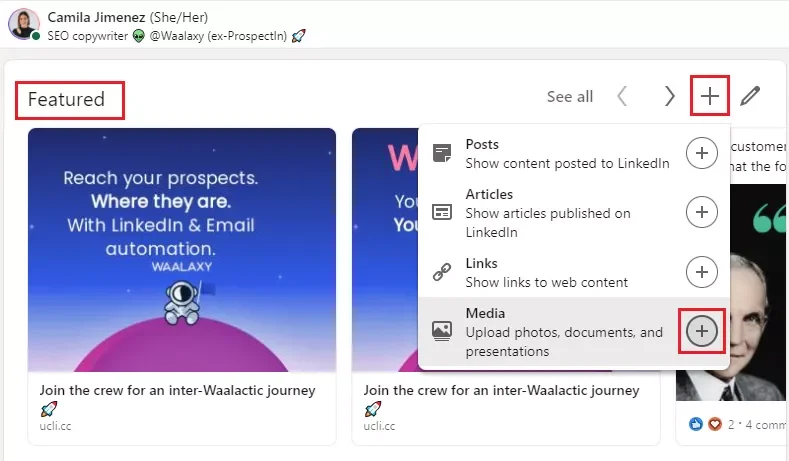 vorgestelltes linkedin-portfolio