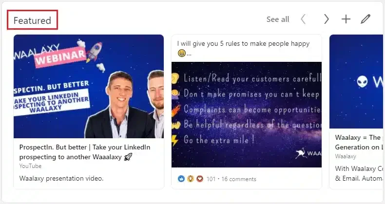 E-Portfolio auf LinkedIn