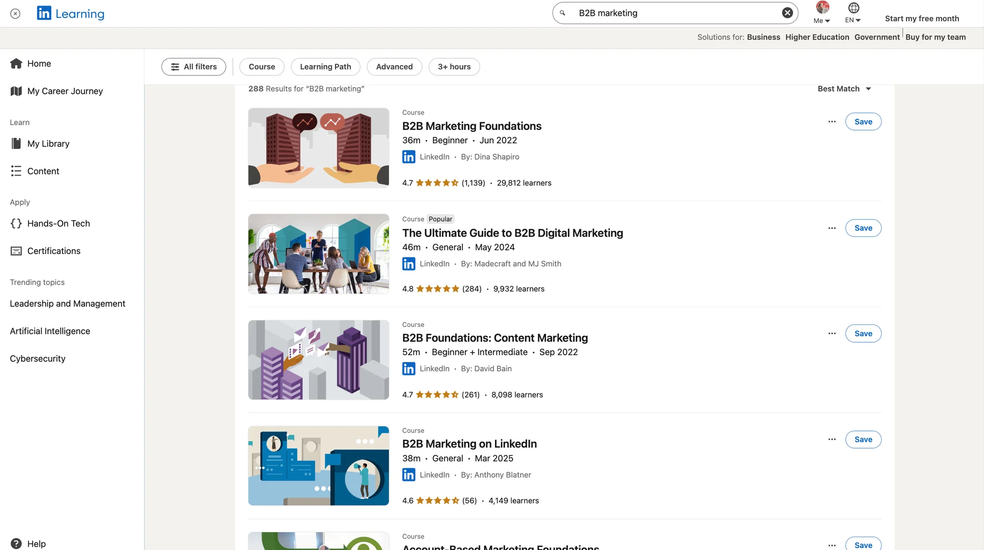 Marketing LinkedIn certification