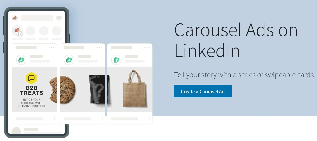 inkedIn Ads Campaigns in carousel format