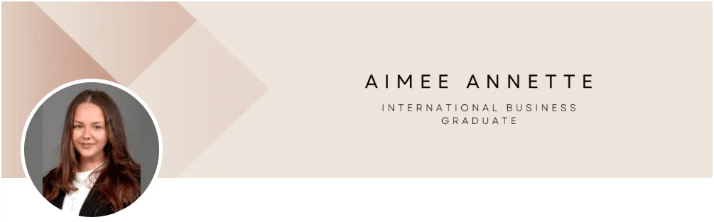 Example of a student banner