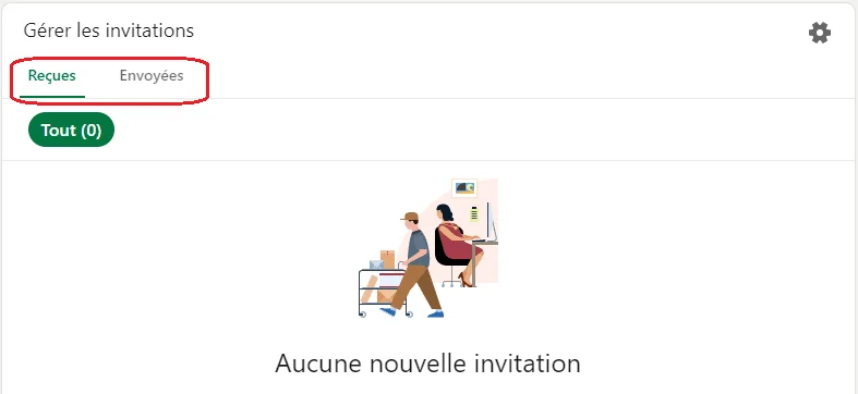 Interface gestion invitations Waalaxy