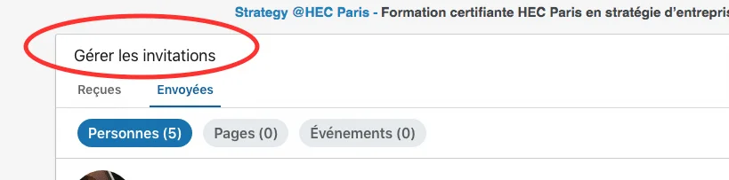Gérer invitations HEC Paris stratégie