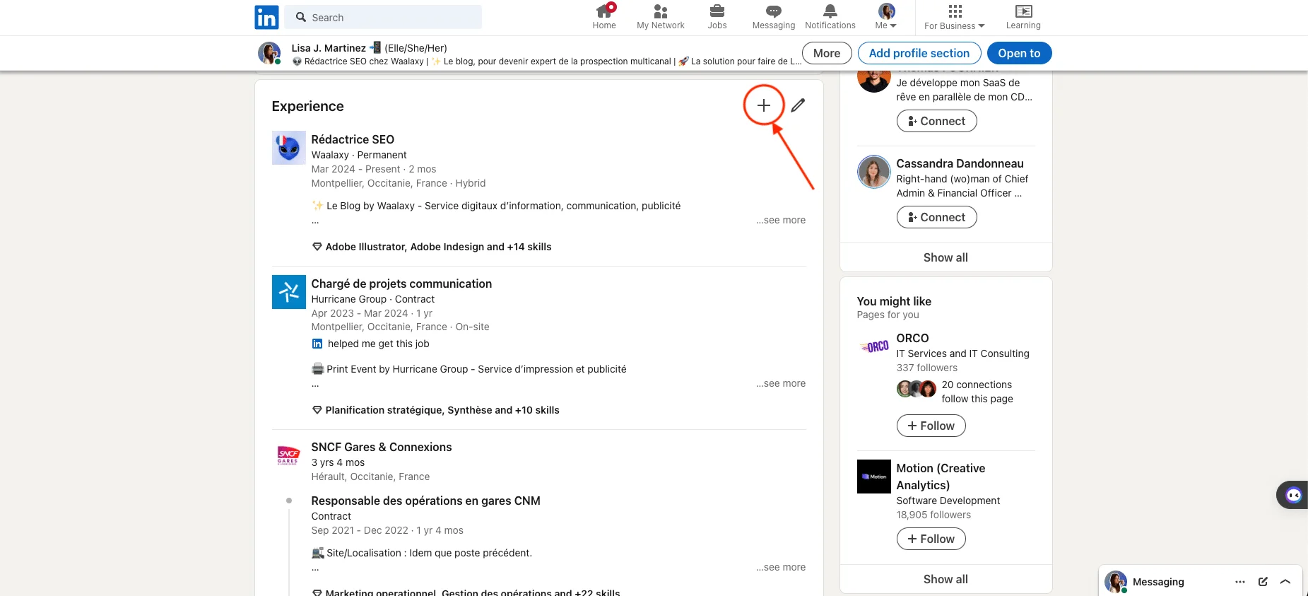 Adding new jobs and/or promotion on LinkedIn.