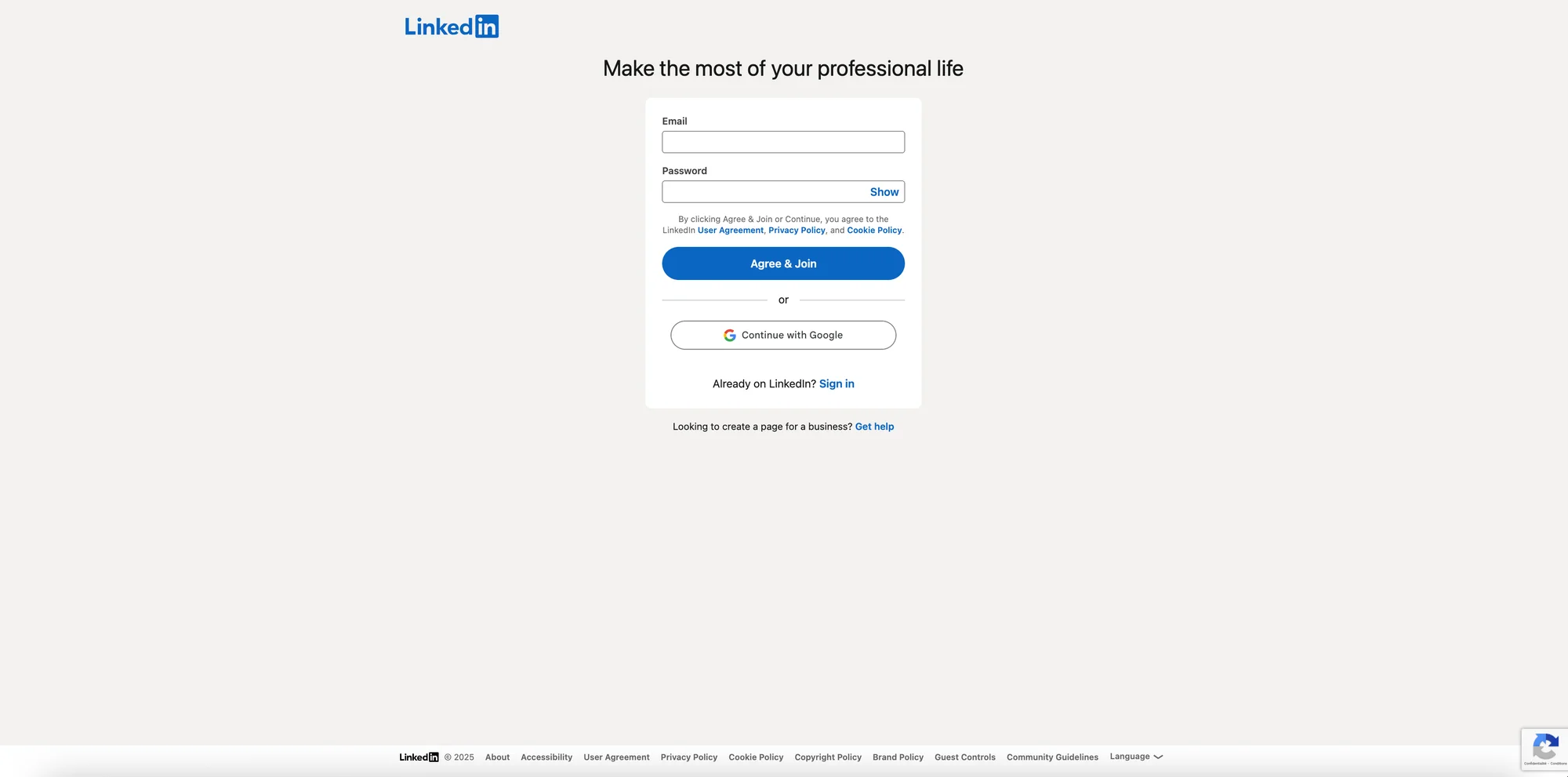 Create LinkedIn acocunt.