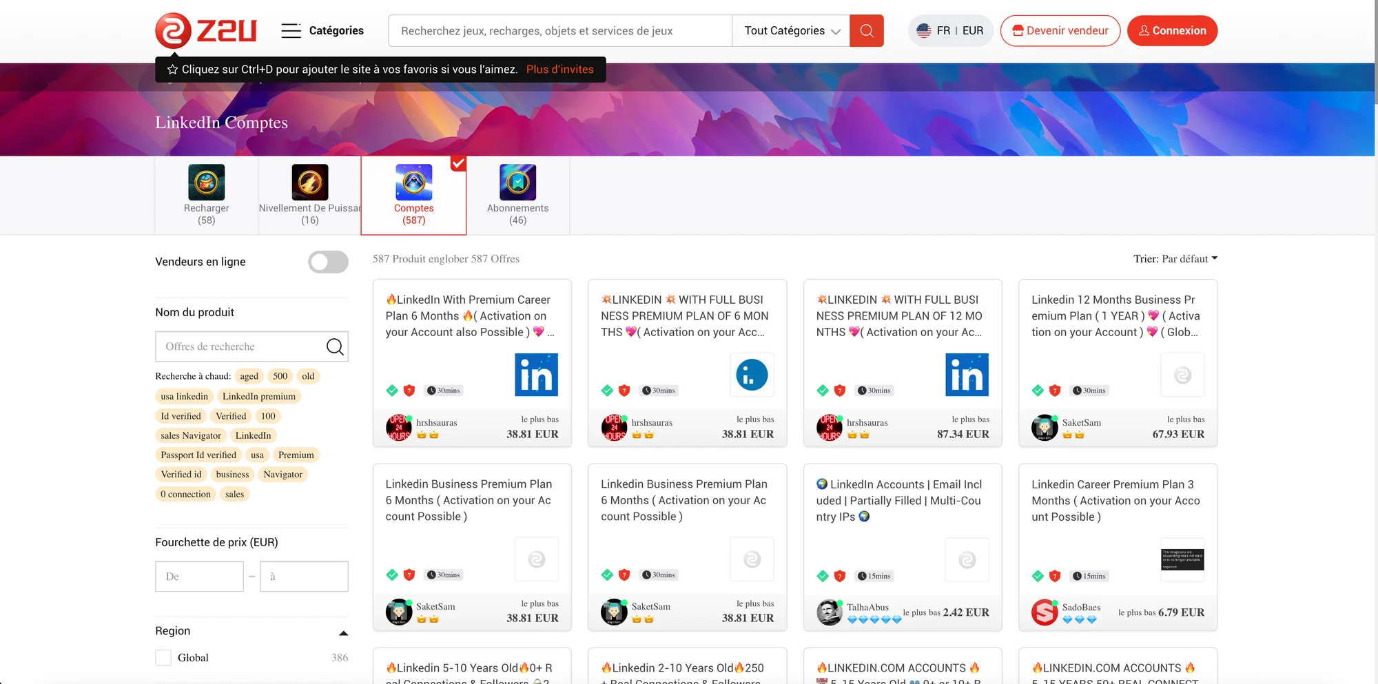 Les 9 meilleurs outils pour acheter des comptes LinkedIn vérifiés : Z2U