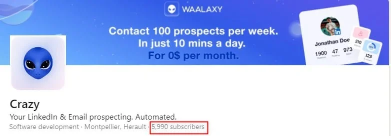 Prospection LinkedIn automatisée Waalaxy