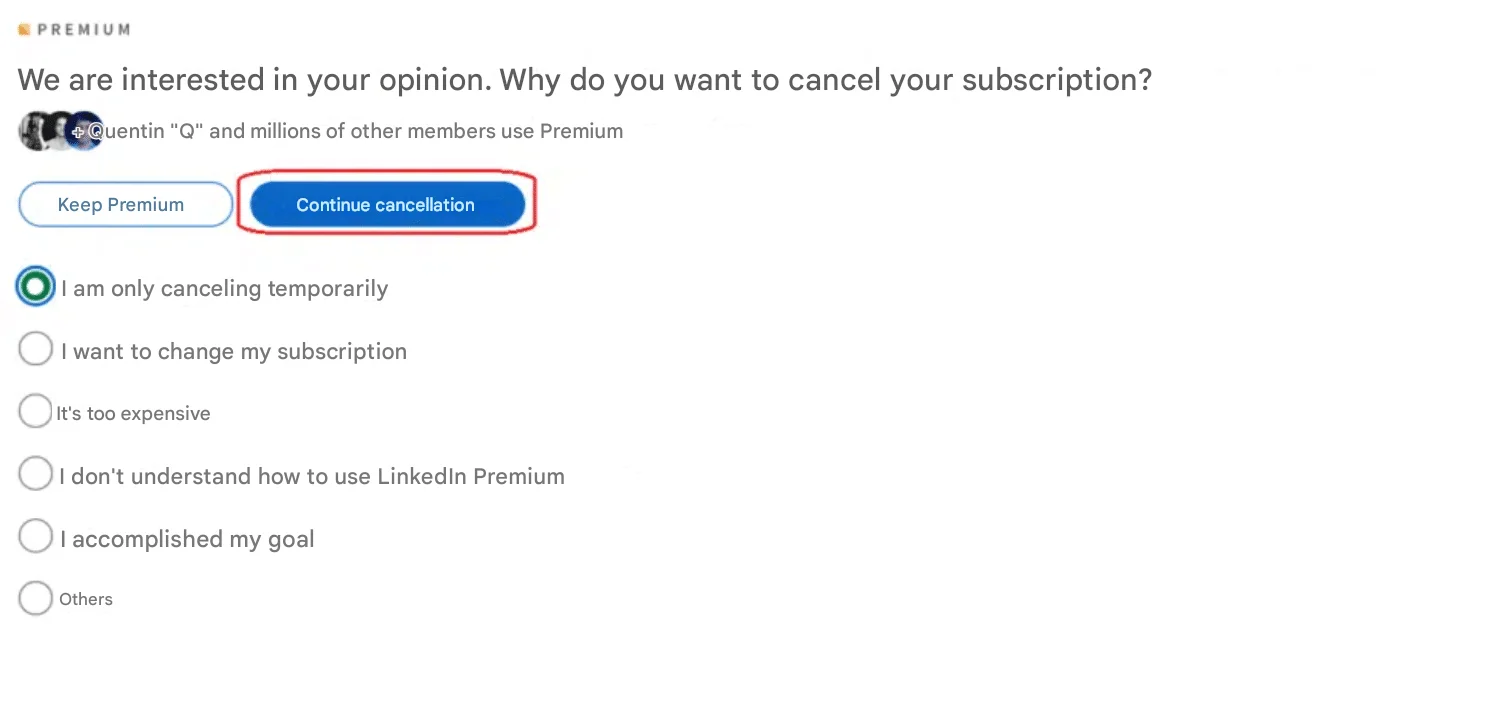 Reasons to cancel your LinkedIn Premium subscription