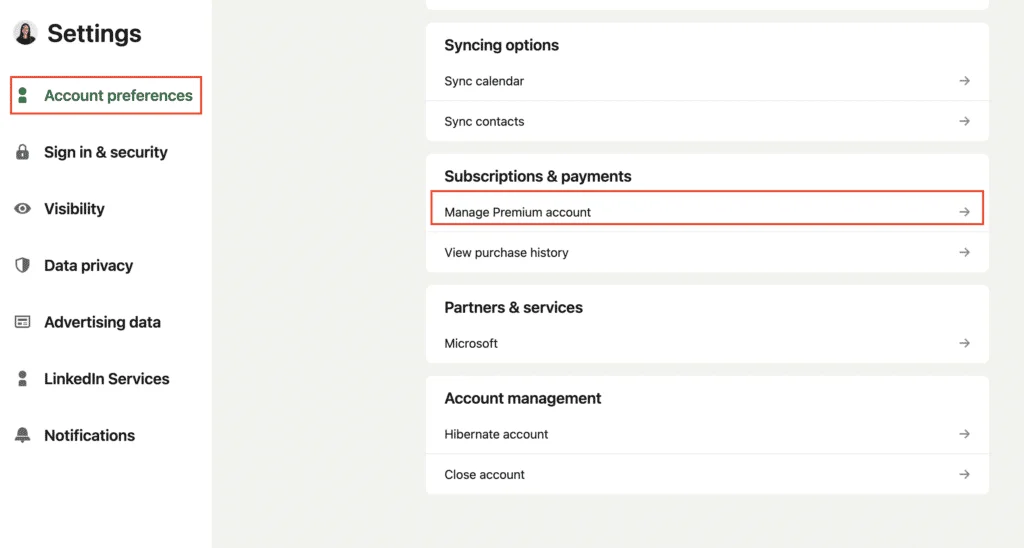 LinkedIn Premium subscriptions and payments
