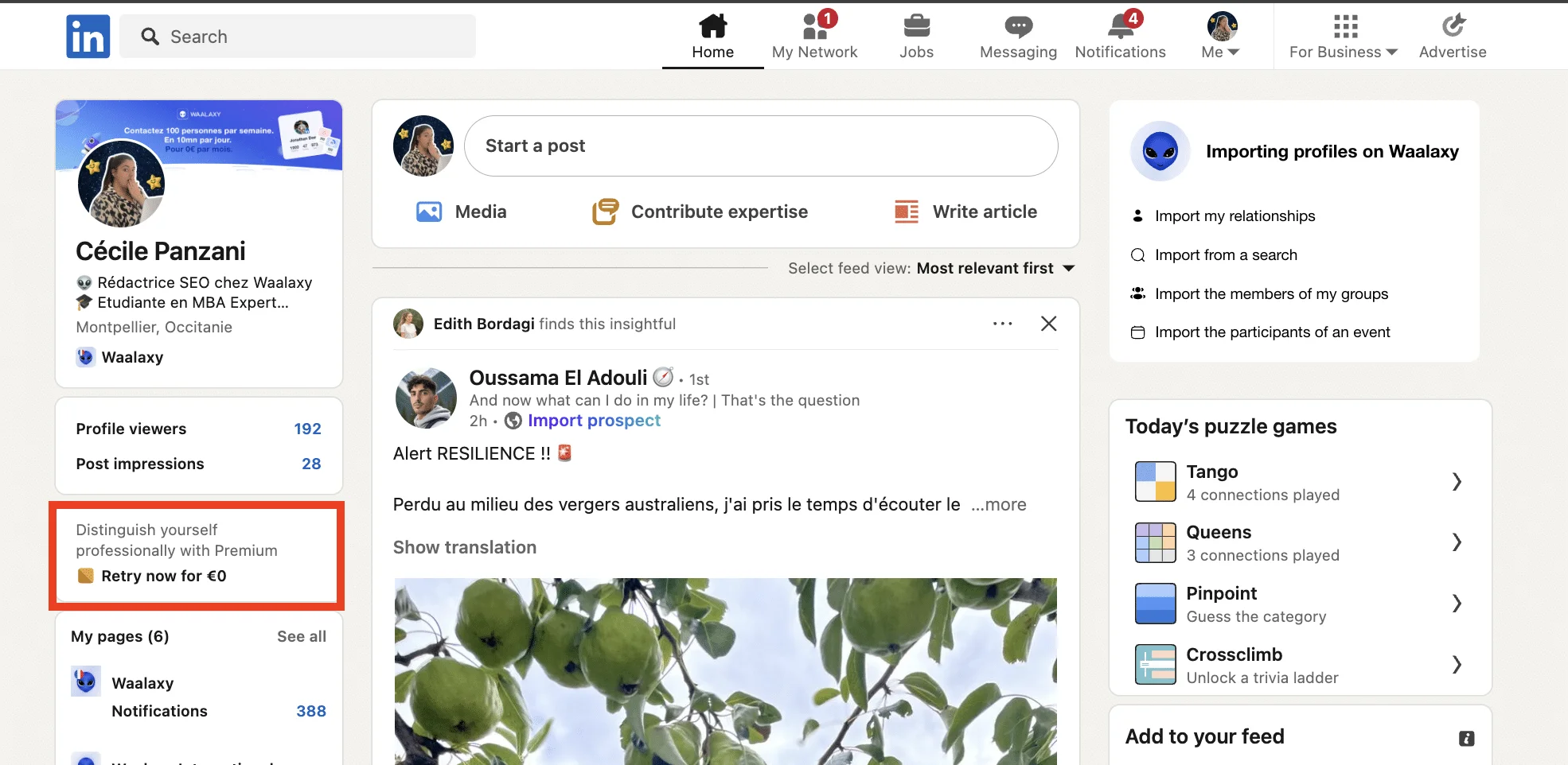 Activate the LinkedIn Premium free trial