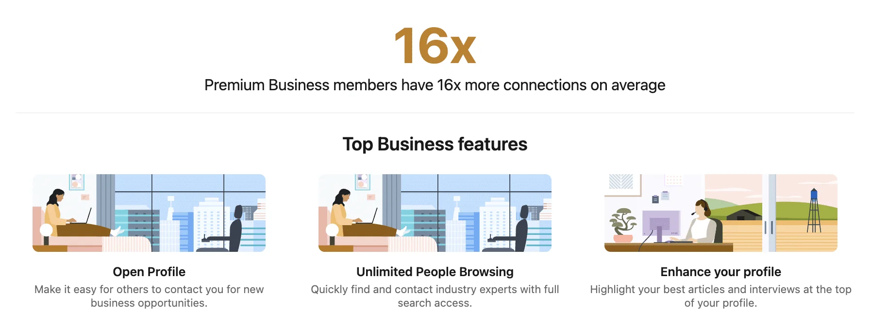 LinkedIn Premium Business: Expand your network