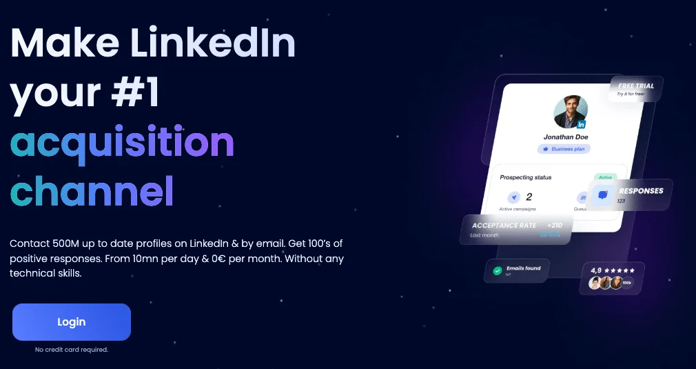 Waalaxy - strumento di automazione di LinkedIn