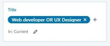 Filtre recherche développeur web UX designer