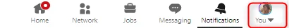 Menu profil utilisateur Waalaxy