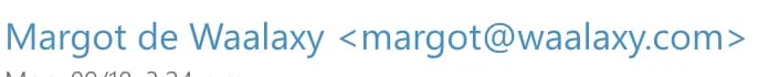 "Nom et adresse e-mail d'une personne."