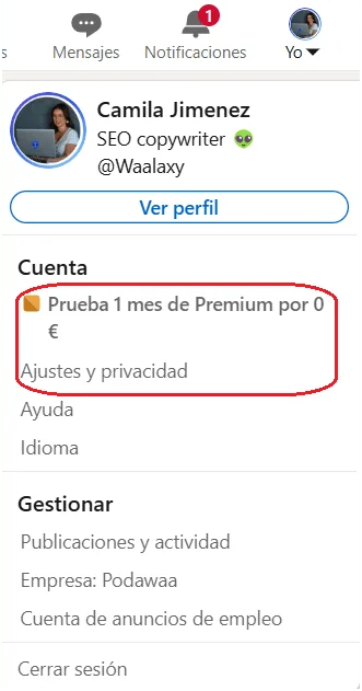 suscribirse a LinkedIn Premium