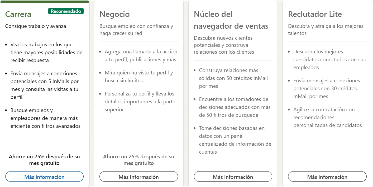 suscripción linkedin premium