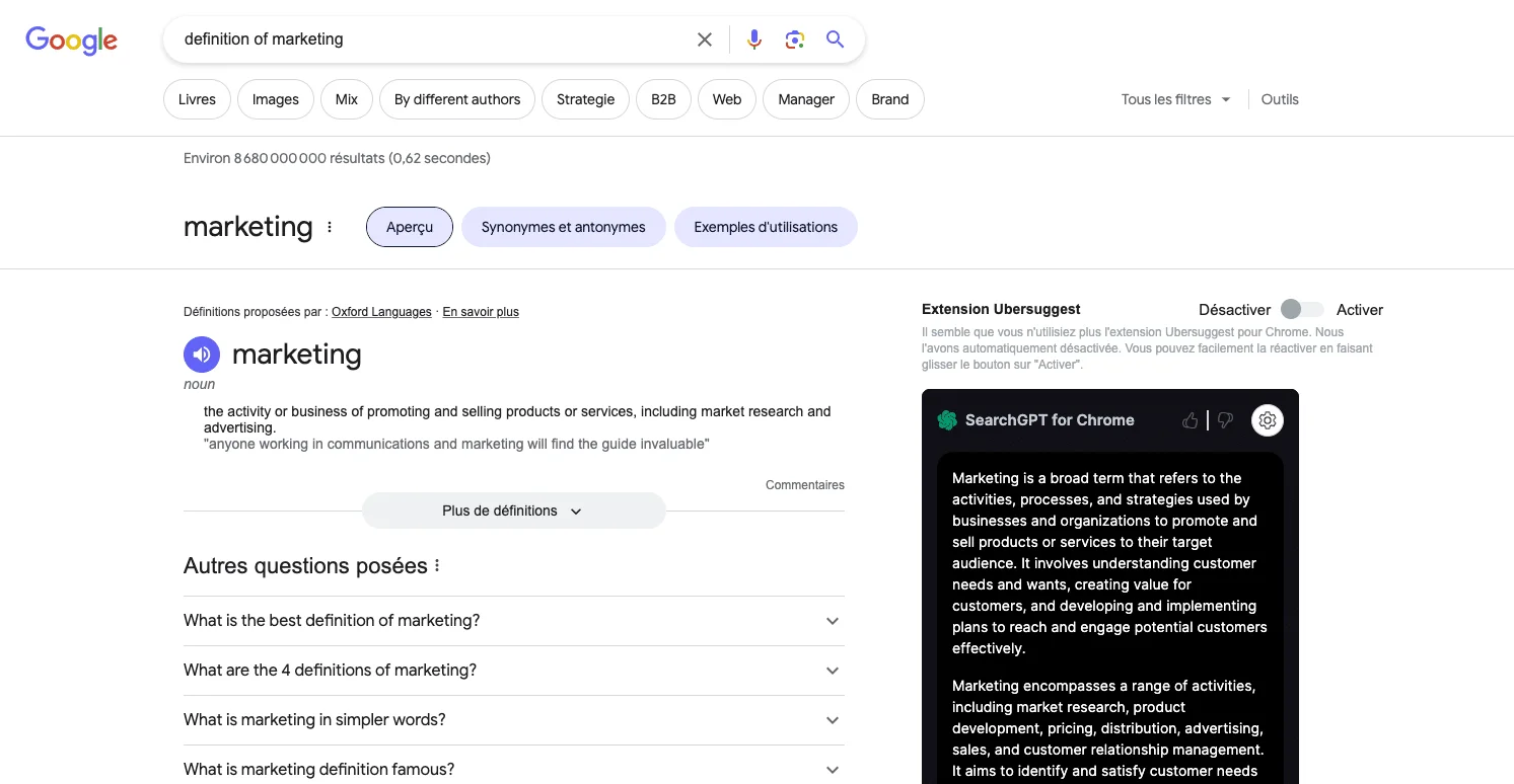 Google search example