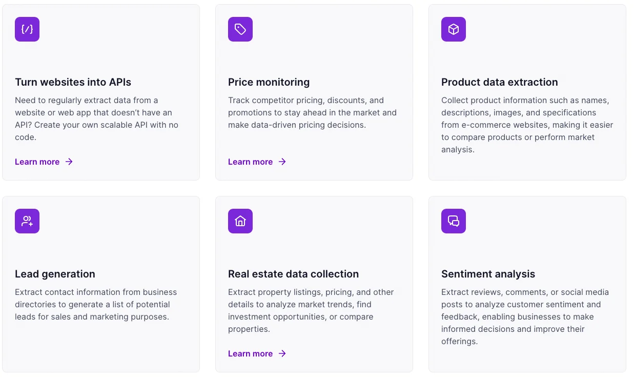 Browse IA: monitor website data