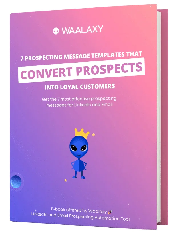 7 prospecting message templates Waalaxy ebook
