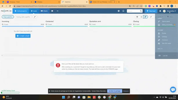 Interface prospection LinkedIn Waalaxy