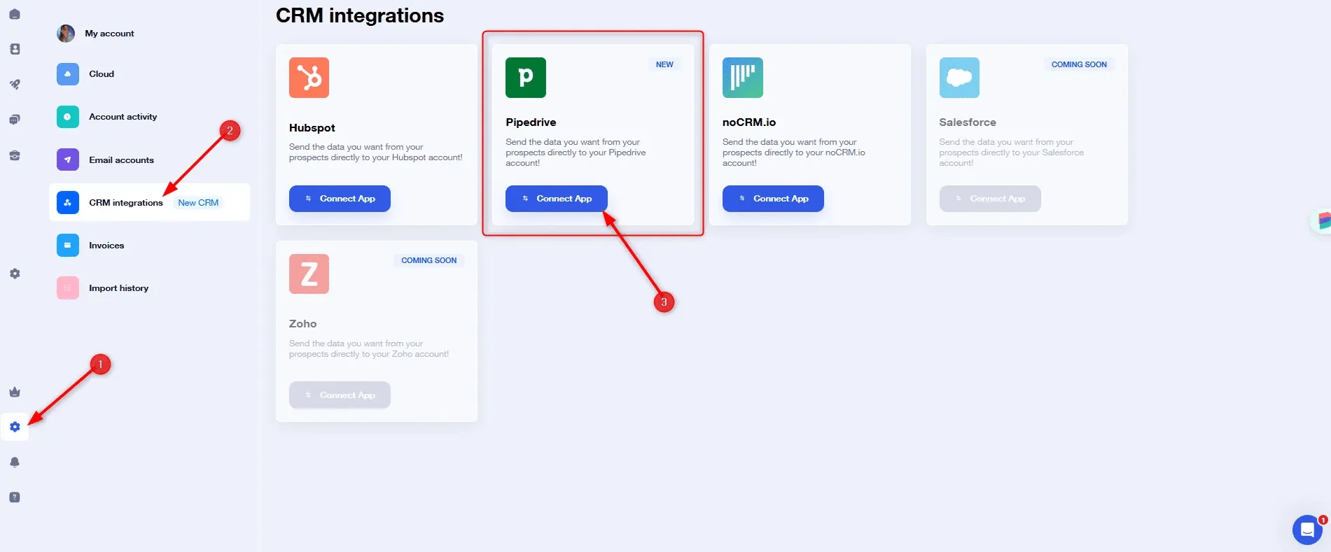 synchronize Waalaxy with Pipedrive