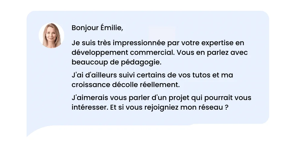 Exemple de message de demande de connexions.