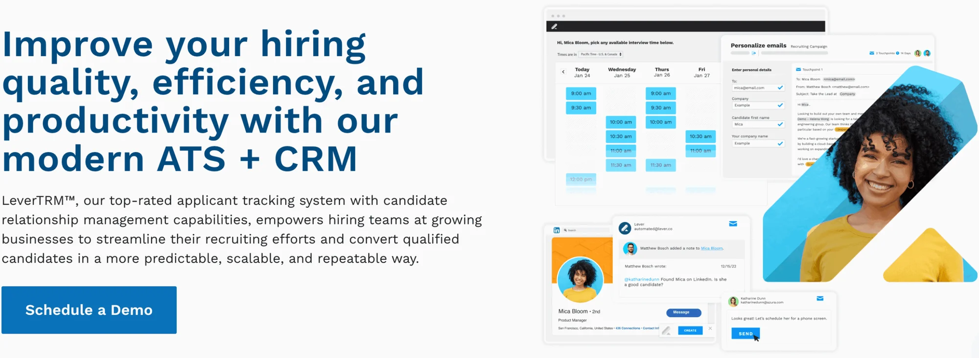 LeverTRM ATS CRM recruiting platform demo
